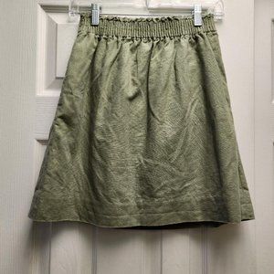 J. Crew Linen Skirt w/ Gathered Waist Band